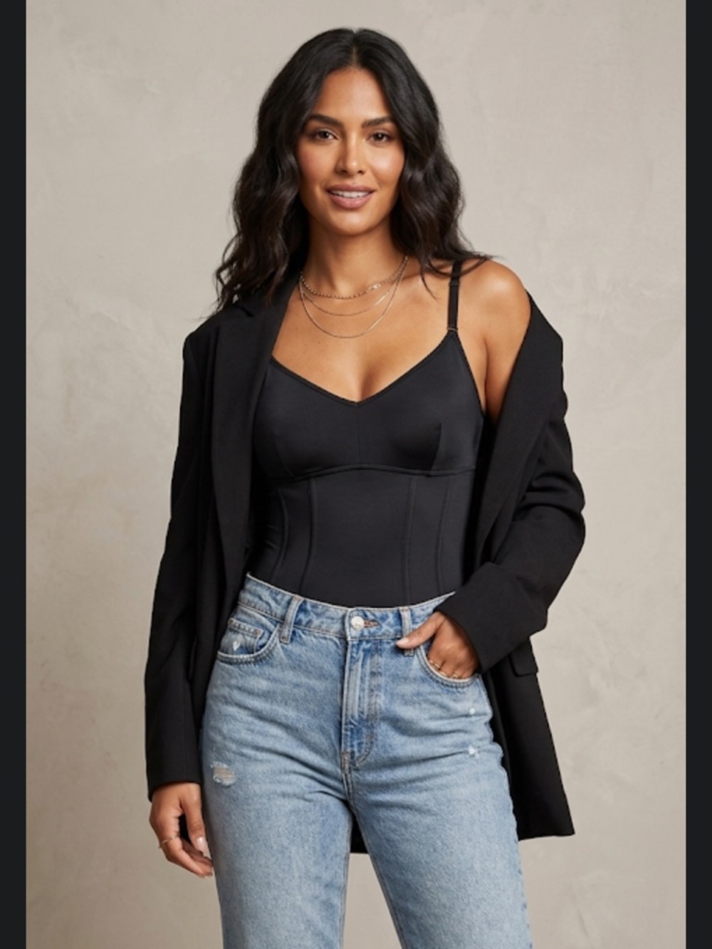 ☀️NWT Sofia by sofia vergara Black Body Suit